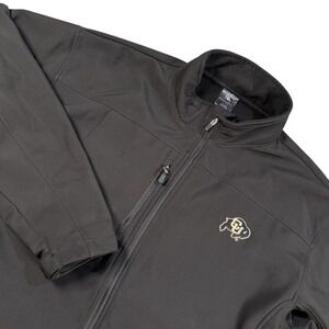 Knights Apparel Mens Black Full Zip Colorado Buffalo Bomber Jacket HTF‎ SZ 2XL